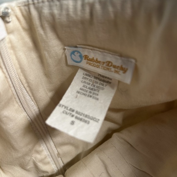 Rubber Ducky Productions White Cream Strapless Cocktail Dress Women's Size Small - Picture 3 of 8